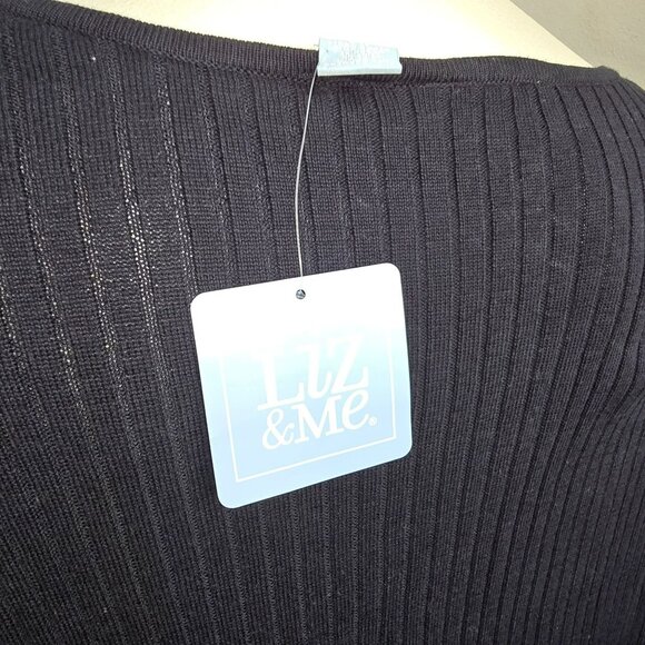 Liz & Me Womens Black Scoop Neck Long Sleeve Sweater Top NWT Size 3X JJ4082 - Picture 5 of 8